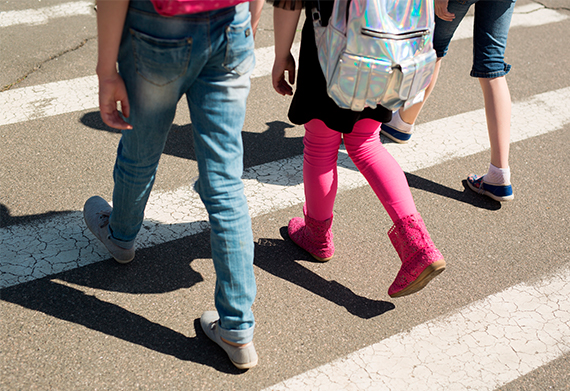 pedestrians crossing