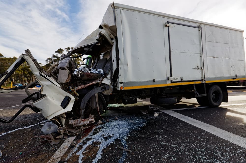 UPS truck crash